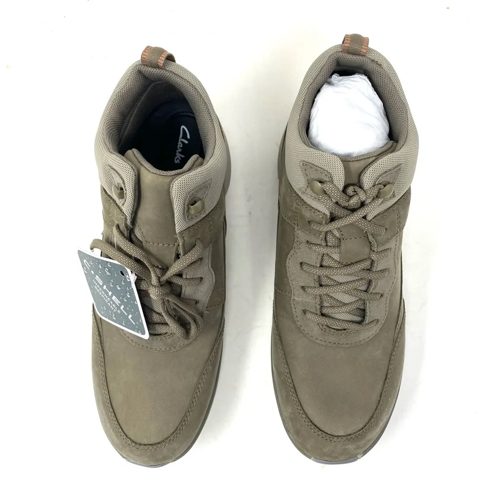Clarks Wave 2.0 Mid Boots Sage Leather Women’s 10W New Waterproof Comfort